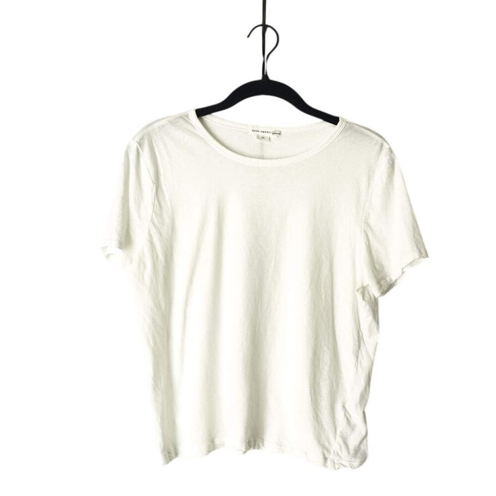 Good American White Semi Sheer Tee XL